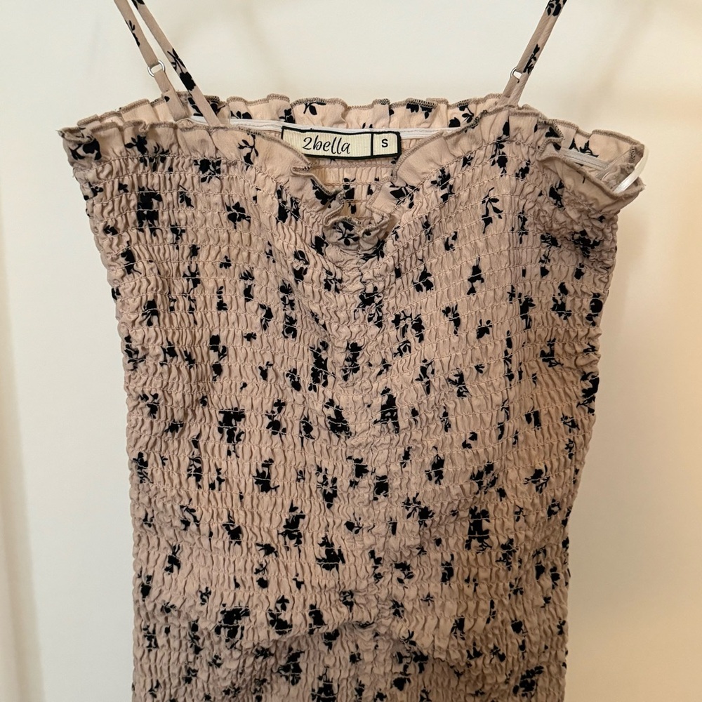 2Bella Ruched Floral Mini Dress